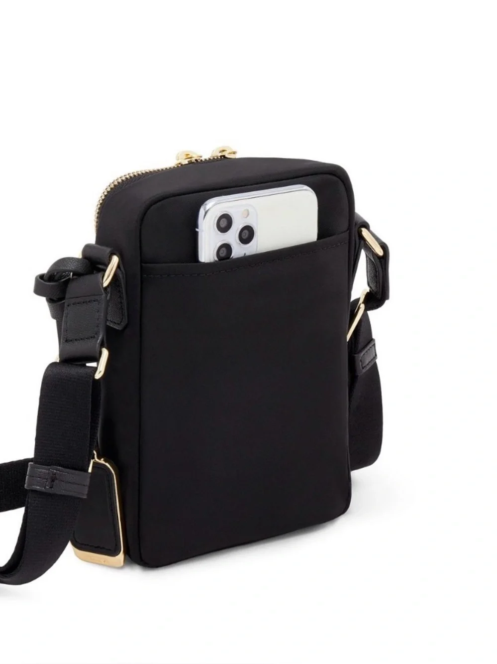 Tumi Voyageur Persia Crossbody Black with Gold Hardware - Picture 4 of 13